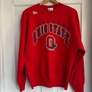 Vintage 90's Ohio State Women’s Red Pro Player Crewneck Sweatshirt Size Large